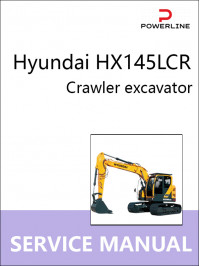 Hyundai HX145LCR, руководство по ремонту и эксплуатации экскаватора в электронном виде (на английском языке)