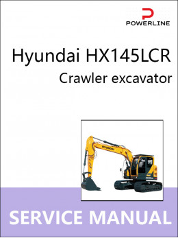 Hyundai HX145LCR, руководство по ремонту и эксплуатации экскаватора в электронном виде (на английском языке)