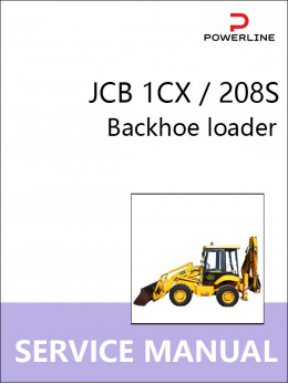 JCB 1CX / 208S excavator-loader, service e-manual