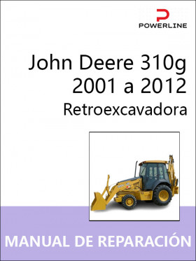 Книга по ремонту экскаватора-погрузчика John Deere 310g с 2001 по 2012 год в формате PDF (на испанском языке)