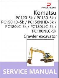 Komatsu PC120-5k / PC130-5k / PC150HD-5k / PC150NHD-5k / PC180LC-5k / PC180LLC-5k / PC180NLC-5k, руководство по ремонту и эксплуатации экскаватора в электронном виде (на английском языке)