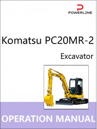 Komatsu PC20MR-2 excavator, operation and maintenance e-manual