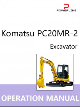 Komatsu PC20MR-2 excavator, operation and maintenance e-manual