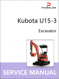 Kubota U15-3, руководство по ремонту и эксплуатации экскаватора в электронном виде (на английском языке)