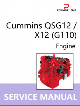 Двигуни Cummins QSG12 / X12 (G110), керівництво з ремонту у форматі PDF (англійською мовою)