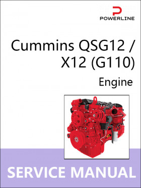 Посібник з ремонту двигунів Cummins QSG12 / X12 (G110) у форматі PDF (англійською мовою)