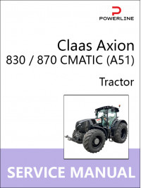 Claas Axion 830 / 870 CMATIC (A51), руководство по ремонту трактора в электронном виде (на английском языке)