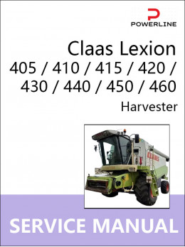 Claas Lexion 405 / 410 / 415 / 420 /430 / 440 / 450 / 460, руководство по ремонту комбайна в электронном виде (на английском языке)