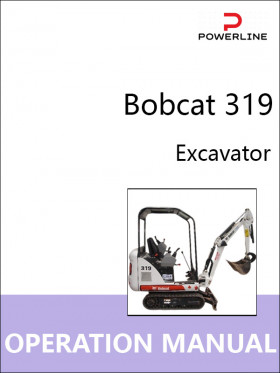 Bobcat 319 excavator, operation and maintenance e-manual
