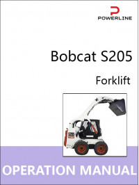 Bobcat S205 forklift, operation and maintenance e-manual