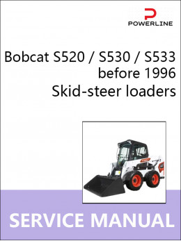 Bobcat S520 / S530 / S533 до 1996 года, руководство по ремонту погрузчика в электронном виде (на английском языке)