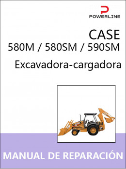 CASE 580M / 580SM / 590SM, руководство по ремонту и эксплуатации экскаватора-погрузчика в электронном виде (на испанском языке)