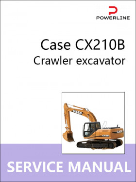 Книга по ремонту экскаватора Case CX210B в формате PDF (на английском языке)