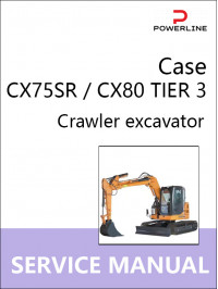 Case CX75SR / CX80 TIER 3, руководство по ремонту и эксплуатации экскаватора в электронном виде (на английском языке)