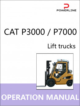 CAT P3000 / P7000, руководство по эксплуатации и техобслуживанию погрузчика в электронном виде (на английском языке)