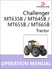 Challenger MT635B / MT645B / MT655B / MT665B, инструкция по эксплуатации и техническому обслуживанию трактора в электронном виде (на английском языке)