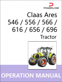 Трактор Claas Ares 546 / 556 / 566 / 616 / 656 / 696, инструкция по эксплуатации и техническому обслуживанию в электронном виде (на английском языке)