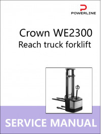 Crown WE2300, руководство по ремонту погрузчика в электронном виде (на английском языке)