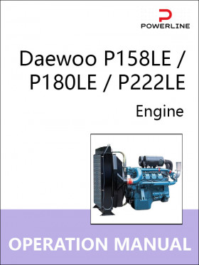 Книга по эксплуатации и техническому обслуживанию двигателя Daewoo P158LE / P180LE / P222LE в формате PDF (на английском языке)