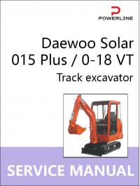 Daewoo Solar 015 Plus / 0-18 VT, руководство по ремонту и эксплуатации экскаватора в электронном виде (на английском языке)