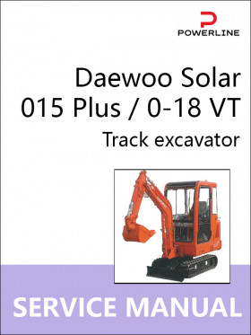 Книга по ремонту экскаватора Daewoo Solar 015 Plus / 0-18 VT в формате PDF (на английском языке)