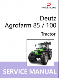 Deutz Agrofarm 85 / 100, руководство по ремонту и эксплуатации трактора в электронном виде (на английском языке)