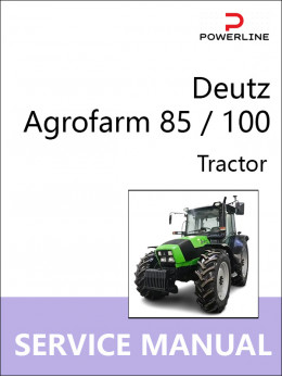 Deutz Agrofarm 85 / 100, руководство по ремонту и эксплуатации трактора в электронном виде (на английском языке)