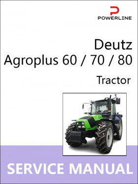 Книга по ремонту трактора Deutz Agroplus 60 / 70 / 80 в формате PDF (на английском языке)