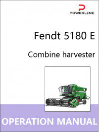Fendt 5180 E, инструкция по эксплуатации и техническому обслуживанию комбайна в электронном виде (на английском языке)