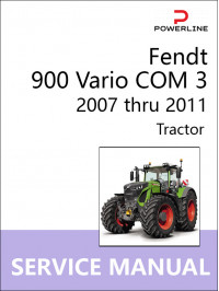 Fendt 900 Vario COM 3 с 2007 по 2011 год, руководство по ремонту и эксплуатации трактора в электронном виде (на английском языке)