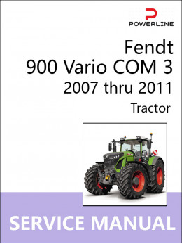 Fendt 900 Vario COM 3 с 2007 по 2011 год, руководство по ремонту и эксплуатации трактора в электронном виде (на английском языке)