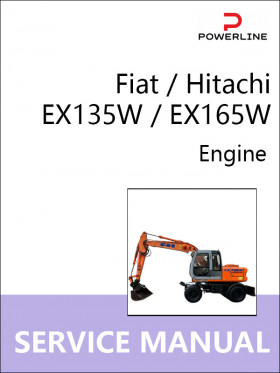 Книга по ремонту двигателя экскаватора Fiat / Hitachi EX135W / EX165W в формате PDF (на английском языке)