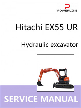 Книга по ремонту экскаватора Hitachi EX55 UR в формате PDF (на английском языке)