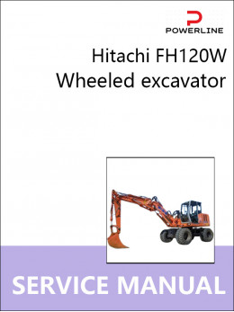 Hitachi FH120W, керівництво з ремонту та експлуатації екскаватора у форматі PDF (англійською мовою)