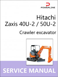Hitachi Zaxis 40U-2 / 50U-2, руководство по ремонту и эксплуатации экскаватора в электронном виде (на английском языке)
