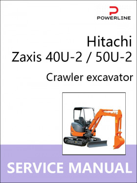 Книга по ремонту экскаватора Hitachi Zaxis 40U-2 / 50U-2 в формате PDF (на английском языке)