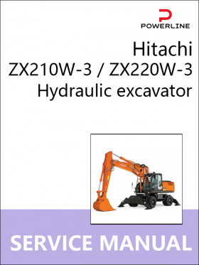 Посібник з ремонту екскаватора Hitachi ZX210W-3 / ZX220W-3 у форматі PDF (англійською мовою)