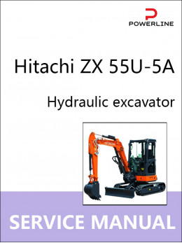Hitachi ZX 55U-5A, руководство по ремонту и эксплуатации экскаватора в электронном виде (на английском языке)