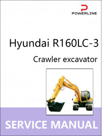 Hyundai R160LC-3, руководство по ремонту и эксплуатации экскаватора в электронном виде (на английском языке)