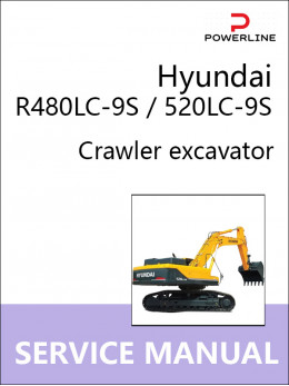 Hyundai R480LC-9S / 520LC-9S, руководство по ремонту и эксплуатации экскаватора в электронном виде (на английском языке)