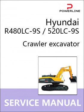 Книга по ремонту экскаватора Hyundai R480LC-9S / 520LC-9S в формате PDF (на английском языке)