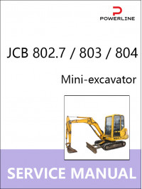 JCB 802.7 / 803 / 804, руководство по ремонту и эксплуатации экскаватора в электронном виде (на английском языке)