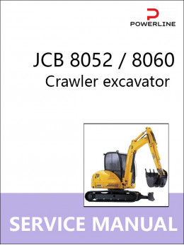 JCB 8052 / 8060, керівництво з ремонту та експлуатації екскаватора у форматі PDF (англійською мовою)