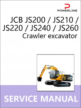 JCB JS200 / JS210 / JS220 / JS240 / JS260 excavator, service e-manual