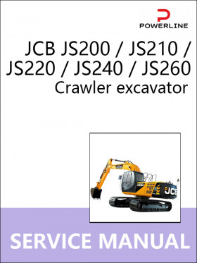 JCB JS200 / JS210 / JS220 / JS240 / JS260 excavator, repair e-manual