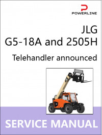 JLG G5-18A and 2505H, руководство по ремонту и эксплуатации погрузчика в электронном виде (на английском языке)