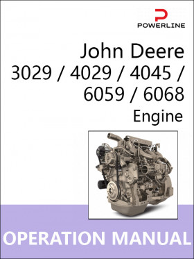 Книга по эксплуатации и техническому обслуживанию двигателя John Deere 3029 / 4029 / 4045 / 6059 / 6068 в формате PDF (на английском языке)