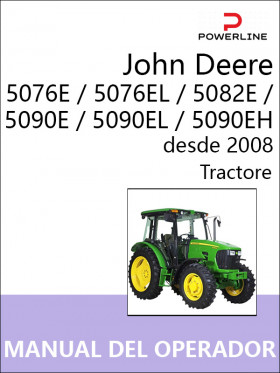 Книга по эксплуатации и техобслуживанию трактора John Deere 5076E / 5076EL / 5082E / 5090E / 5090EL / 5090EH с 2008 года в формате PDF (на испанском языке)