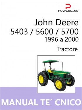 Книга по ремонту трактора John Deere 5403 / 5600 / 5700 с 1996 по 2000 год в формате PDF (на испанском языке)