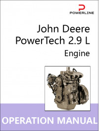Двигатель John Deere PowerTech 2.9 L, инструкция по эксплуатации и техническому обслуживанию в электронном виде (на английском языке)